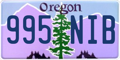 OR license plate 995NIB