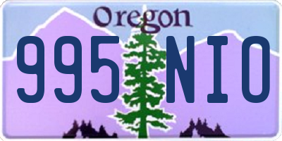 OR license plate 995NIO
