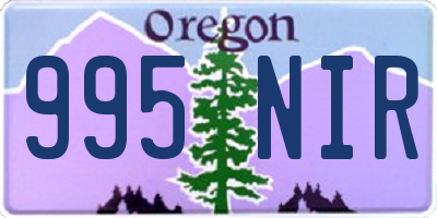 OR license plate 995NIR