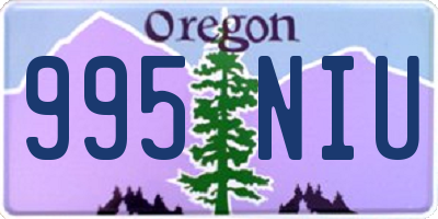 OR license plate 995NIU