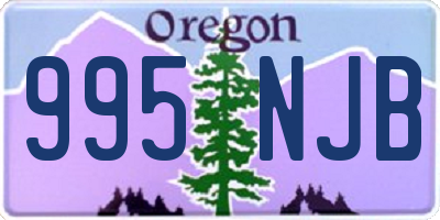 OR license plate 995NJB