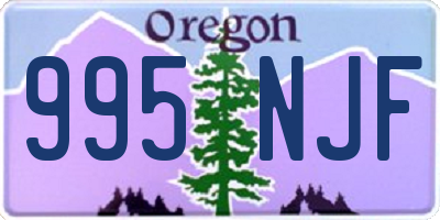 OR license plate 995NJF
