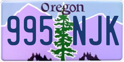 OR license plate 995NJK
