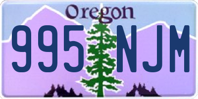 OR license plate 995NJM