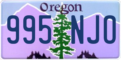 OR license plate 995NJO