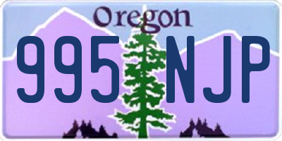 OR license plate 995NJP