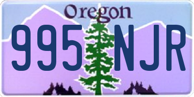 OR license plate 995NJR