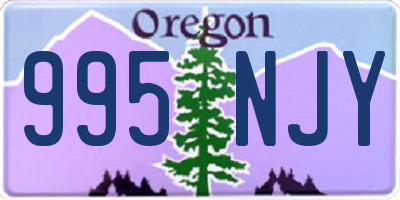 OR license plate 995NJY