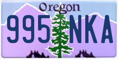OR license plate 995NKA