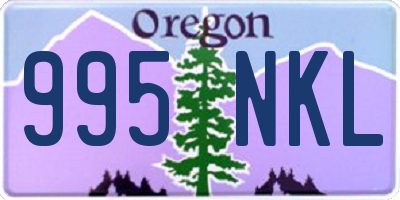 OR license plate 995NKL