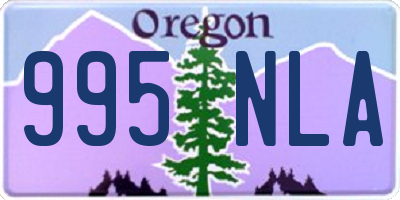 OR license plate 995NLA
