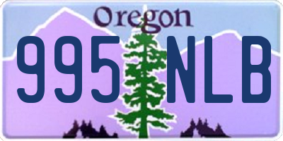 OR license plate 995NLB