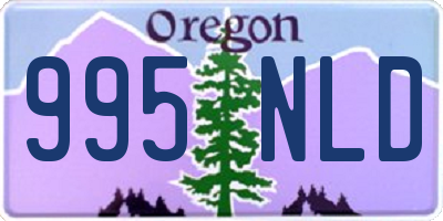 OR license plate 995NLD