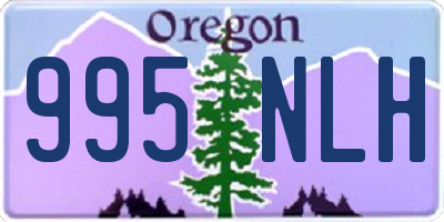 OR license plate 995NLH
