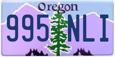 OR license plate 995NLI