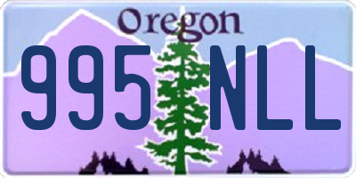 OR license plate 995NLL