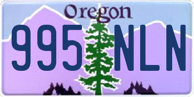OR license plate 995NLN