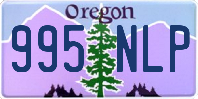 OR license plate 995NLP
