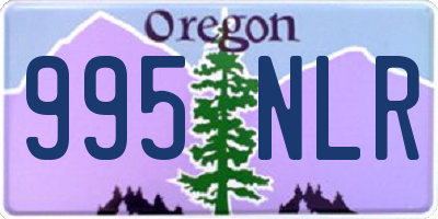 OR license plate 995NLR