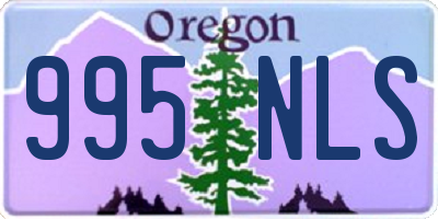 OR license plate 995NLS