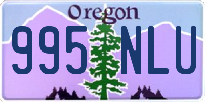 OR license plate 995NLU