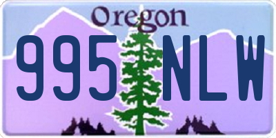 OR license plate 995NLW