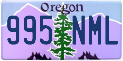 OR license plate 995NML