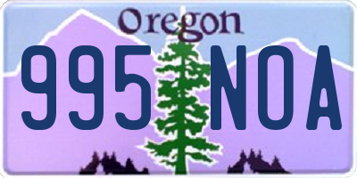 OR license plate 995NOA