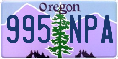 OR license plate 995NPA