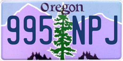 OR license plate 995NPJ