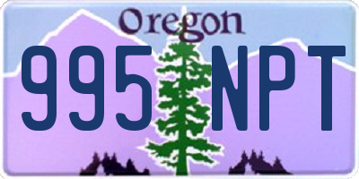 OR license plate 995NPT