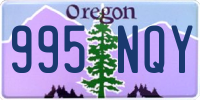 OR license plate 995NQY