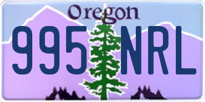 OR license plate 995NRL