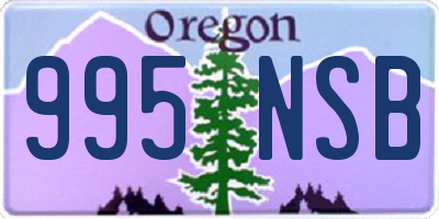 OR license plate 995NSB