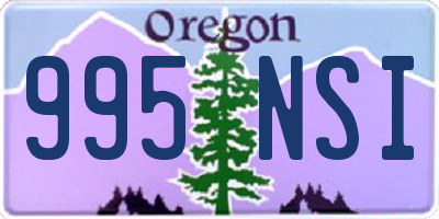 OR license plate 995NSI