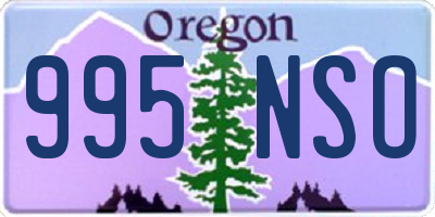 OR license plate 995NSO