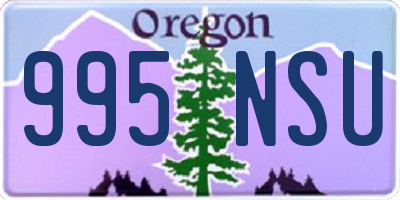 OR license plate 995NSU