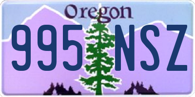 OR license plate 995NSZ