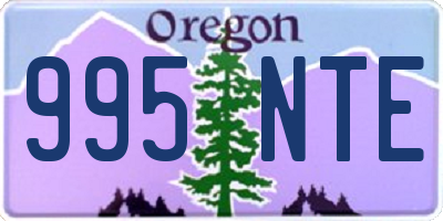 OR license plate 995NTE