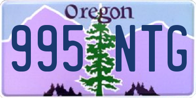 OR license plate 995NTG