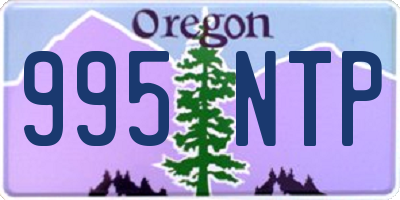 OR license plate 995NTP