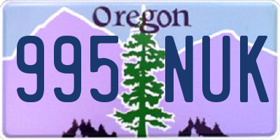 OR license plate 995NUK