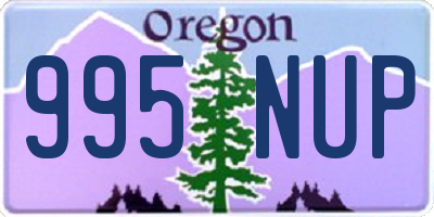 OR license plate 995NUP