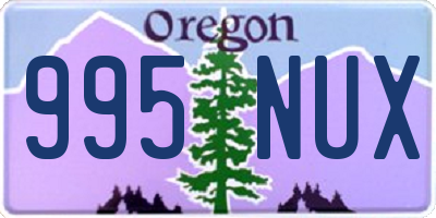 OR license plate 995NUX