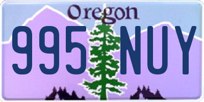 OR license plate 995NUY