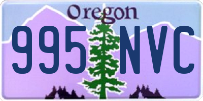 OR license plate 995NVC