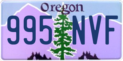 OR license plate 995NVF