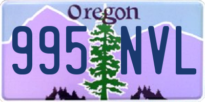 OR license plate 995NVL