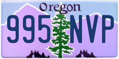 OR license plate 995NVP