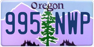 OR license plate 995NWP